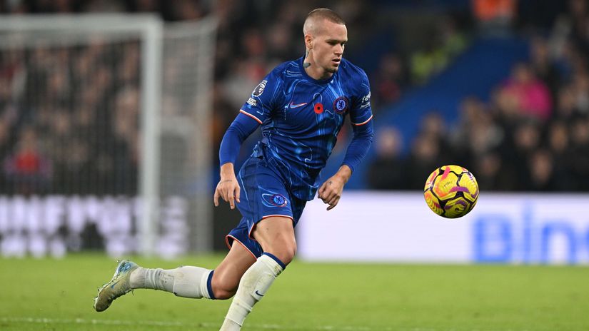 Mykhailo Mudryk in his penultimate game for Chelsea, before the suspension (©Mike Hewitt/Getty Images)