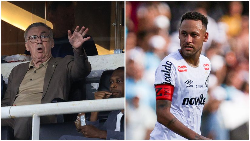 Carlo Ancelotti and Neymar (©Getty images)