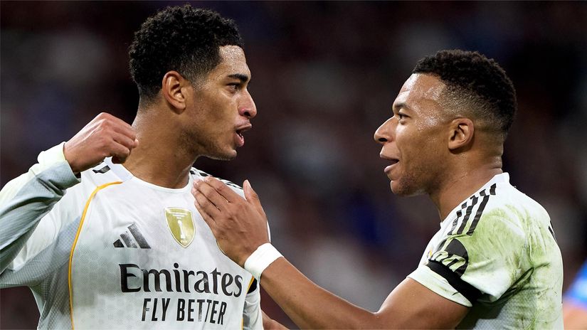 Jude Bellingham and Kylian Mbappe (©Angel Martinez/Getty Images)
