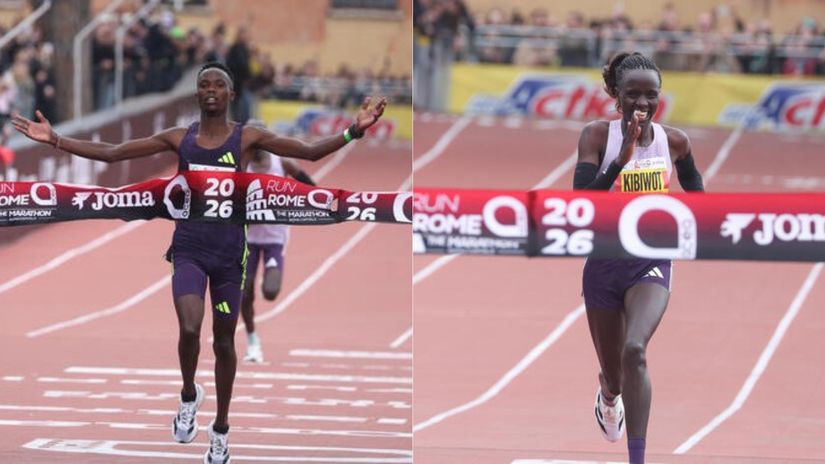 Kenyan duo dominate Rome Marathon as records tumble