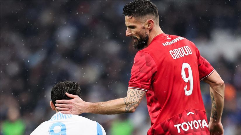 Giroud and Gouiri of Marseille (©AFP)