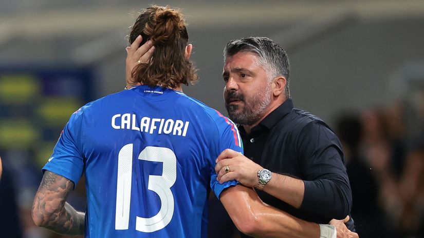 Riccardo Calafiori & Gennaro Gattuso (©Jonathan Moscrop/Getty Images/Gallo Images)