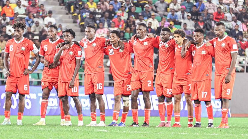 Harambee Stars in action against Estonia ©FKF