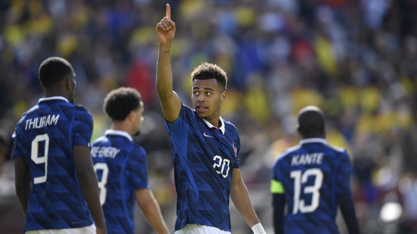 Desire Doue celebrating the goal (©Getty Images)