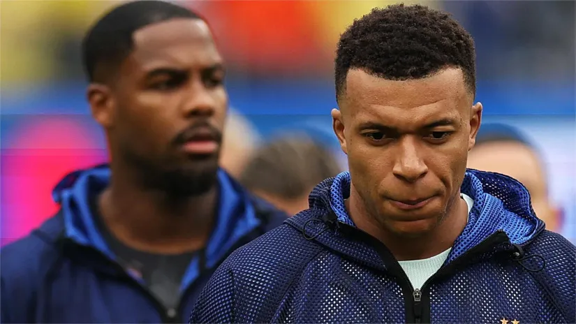 Kylian Mbappe and Mike Maignan the back, representing France (©Maddie Meyer/Getty Images)