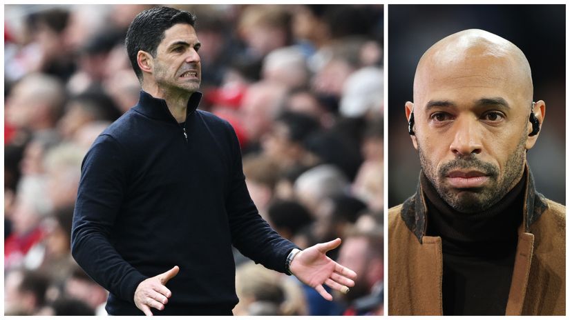 Mikel Arteta and Thierry Henry (©Getty images)