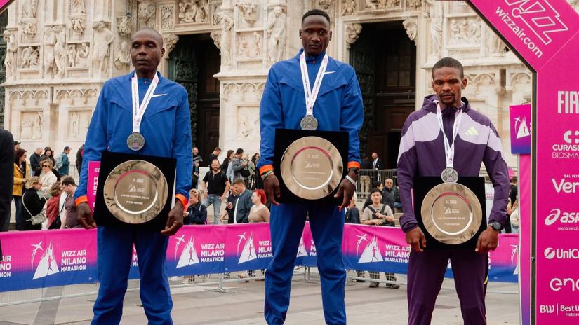 Dominant Kenyan men sweep podium in Milan Marathon
