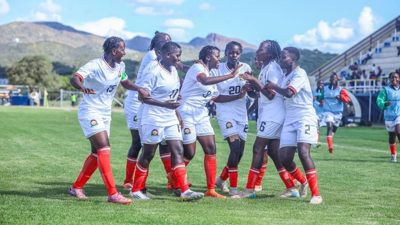 Junior Starlets players celebrate on Sunday ©FKF Media