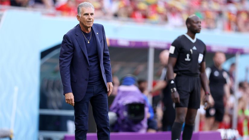 Queiroz during the 2022 FIFA World Cup when he was in charge of Iran (©Getty images)