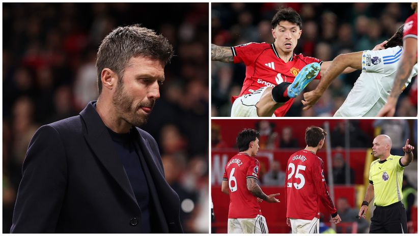 Carrick after the game and the controversial moment when Martinez was sent off (©Getty images/Gallo images)