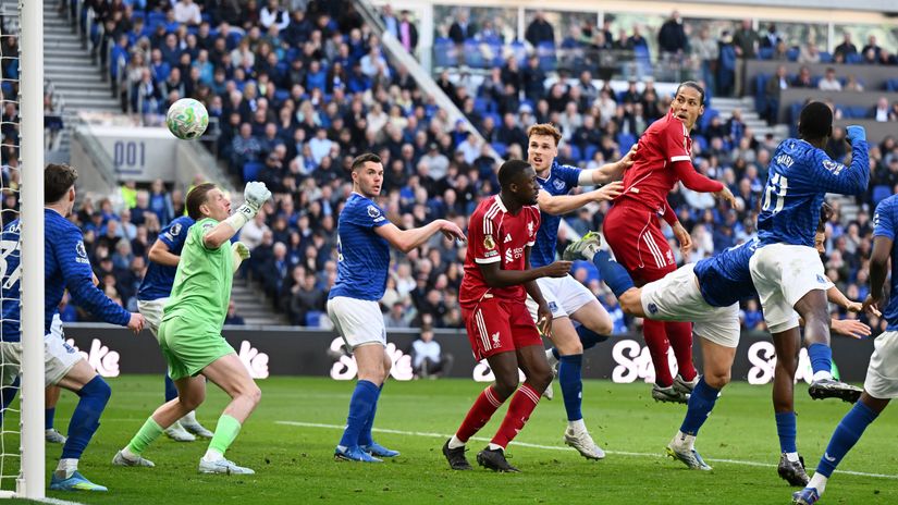 Van Dijk scoring the goal (©Getty Images)