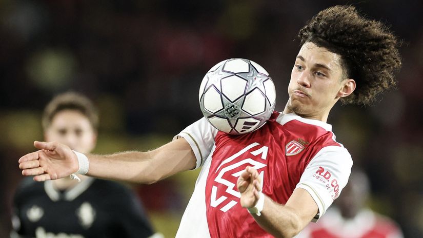 Maghnes Akliouche in action for Monaco (©AFP)