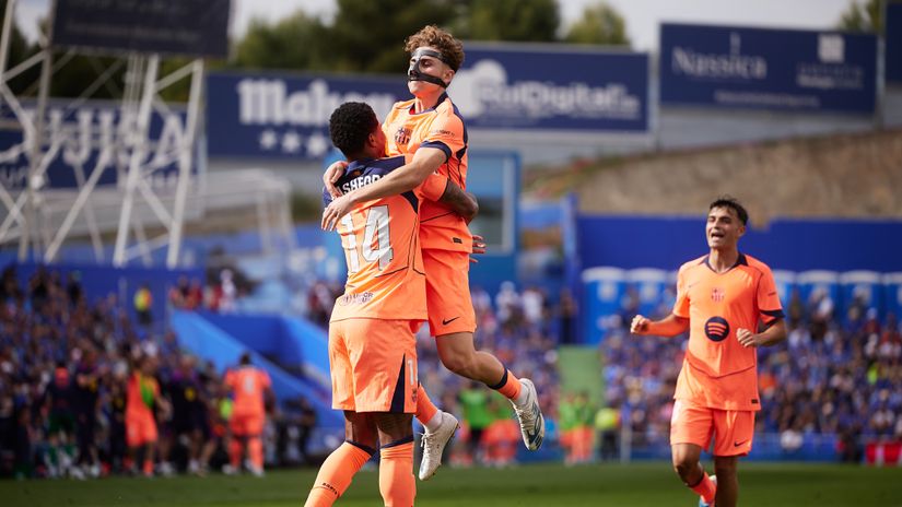 Fermin and Rashford celebrating the goal (©Gallo Images)