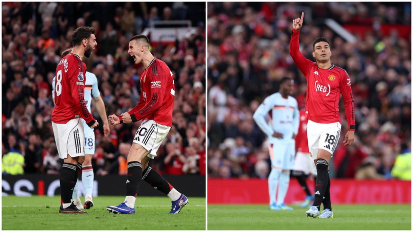 Man United's heroes against Brentford (©Getty Images)