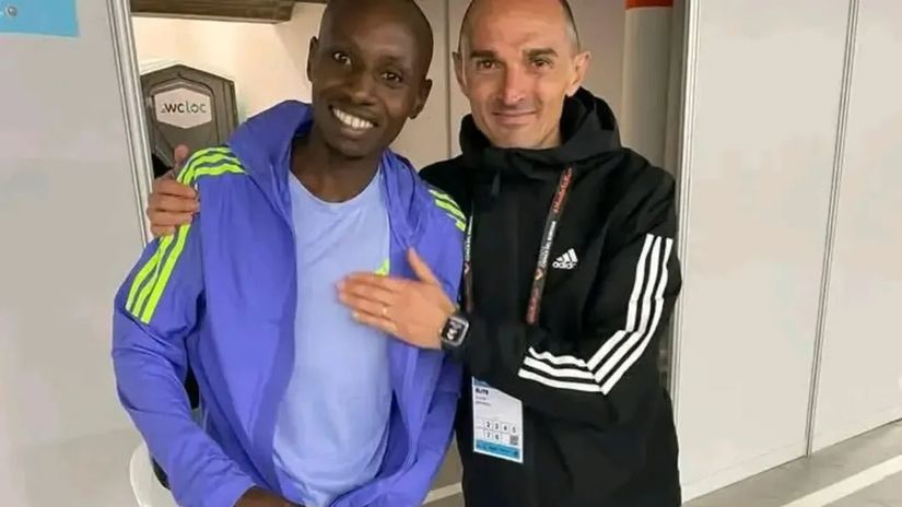 Sabastian Sawe and Claudio Berardelli ©Kenya One Sports/IG