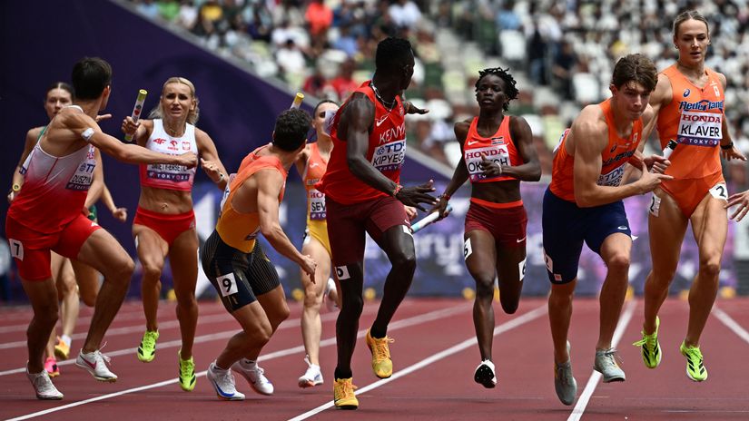 Team Kenya at the Tokyo 25 World Championships ©AFP