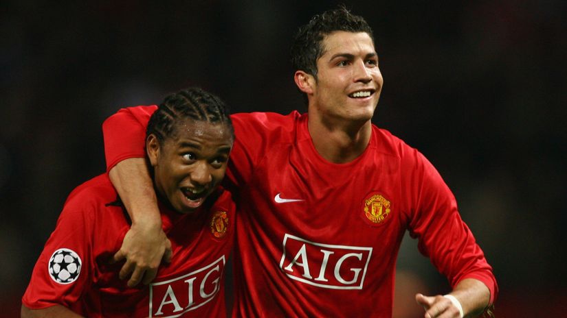 Anderson and Cristiano Ronaldo during their Old Trafford days (©Alex Livesey/Getty Images)