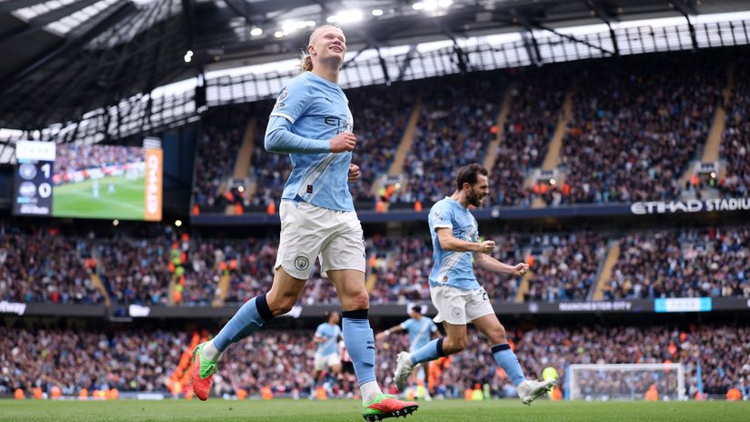 Erling Haaland celebrating the goal (©Getty Images)