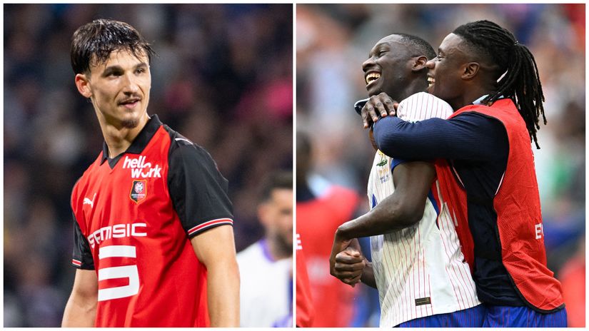 Esteban Lepaul (left), Randal Kolo Muani and Eduardo Camaving will miss out the World Cup (©AFP/Gallo images)