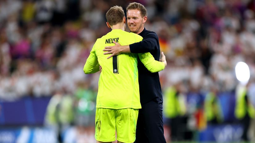 Neuer and Nagelsmann (©Carl Recine/Getty Images)