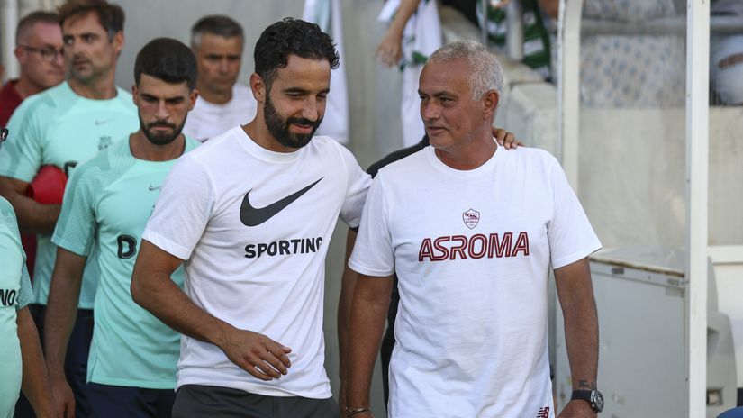 Ruben Amorim and Jose Mourinho (©Gallo Images)
