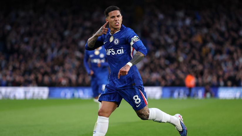 Enzo Fernandez celebrating the goal (©Getty Images)