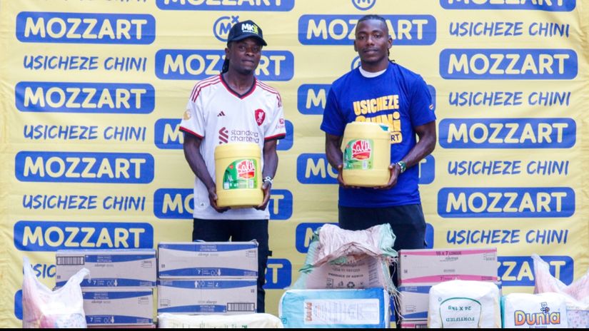 Talented Mathare kids benefit from Harambee Stars defender's Mozzart Bet Cup award