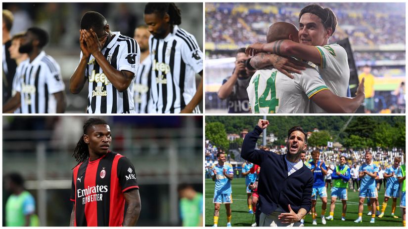 Juve and Milan (left) went down the drain, Roma and Como to UCL (©Getty images)