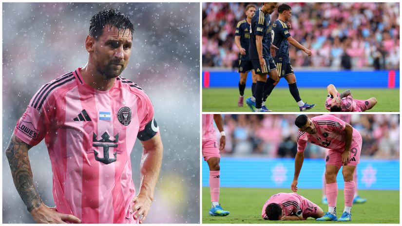 Messi suffered an injury and left the pitch dejected... (©Megan Briggs/Getty Images) 