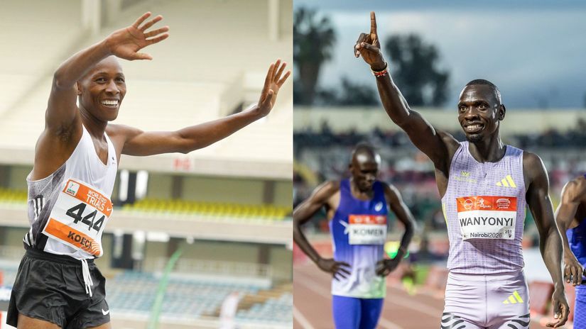 Simon Koech and Emmanuel Wanyonyi © Msport/AFP