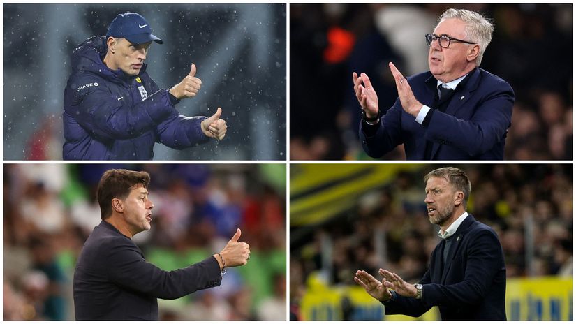 Tuchel, Ancelotti, Pochettino, and Potter (©Getty Images)