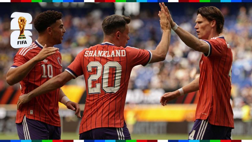 McTominay with his Scotland teammates in the last friendly ahead of the WC (©Adam Hunger/Getty Images)