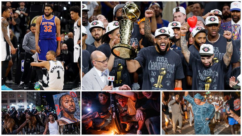 Some ecstatic celebrations on and off the court after the final game (©Getty images)