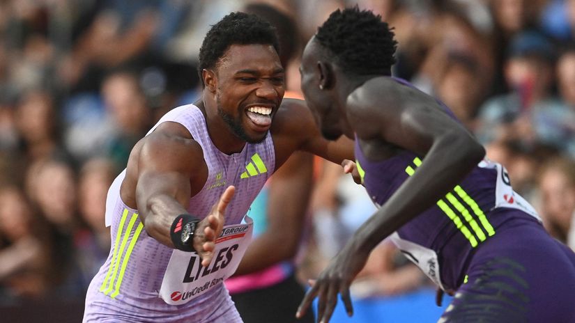 Noah Lyles storms to world-leading mark as Gout Gout records improvement in Ostrava
