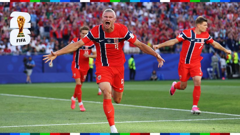 Erling Haaland celebrating the goal (©Getty Images)