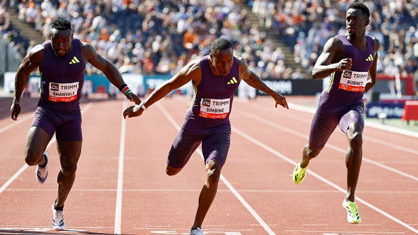 Ferdinand Omanyala in action on Sunday ©Getty Images