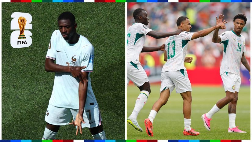 Ousmane Dembele and Senegal players celebrating (©Getty Images/Gallo Images)