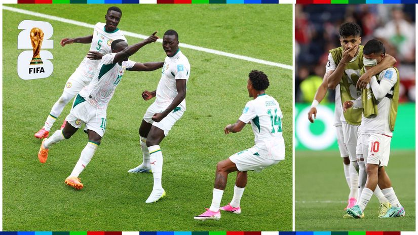 The Senegalese's joy and the Iranians' despair (©Getty Images)