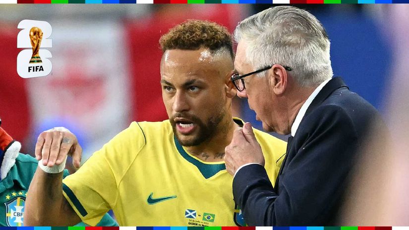 Neymar and Ancelotti (©AFP)