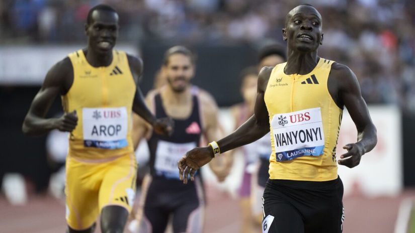 Marco Arop and Emmanuel Wanyonyi ©EPA/LAURENT GILLIERON
