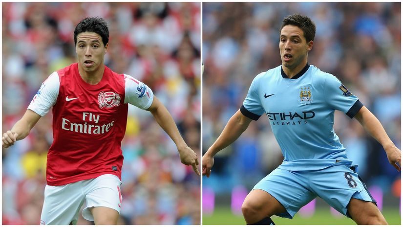 Nasri played for both Arsenal and Man City (©Getty images)