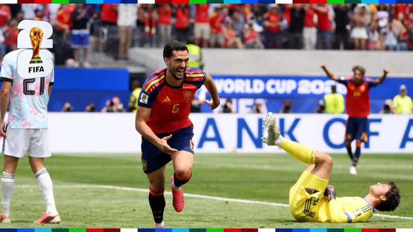 Merino in ecstasy after scoring (©Getty images)