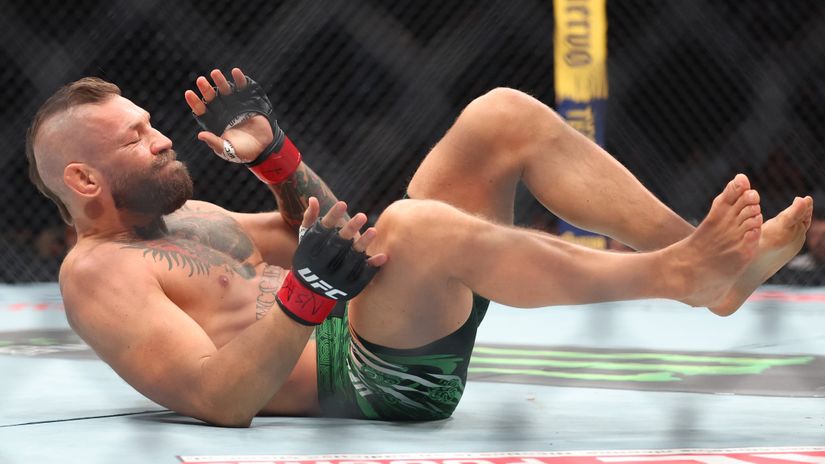 Conor McGregor on the ground (©Getty Images)