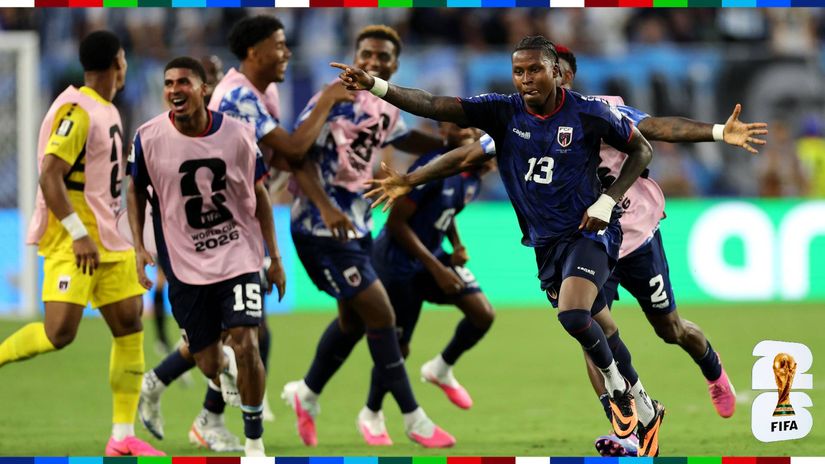 Lopes Cabral celebrates his banger against Argentina (©Michael Reaves/Getty Images)