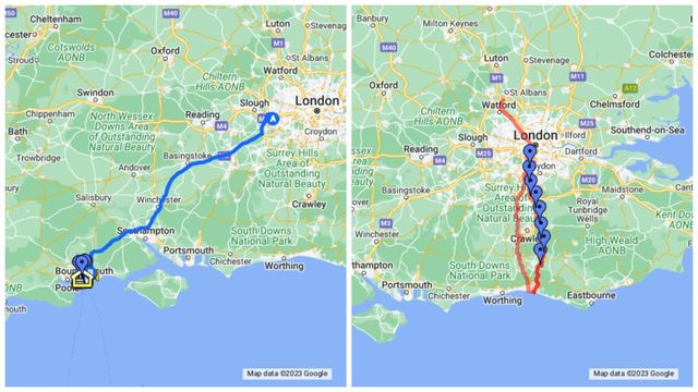 We guess the driver hasn't heard of Google Maps... (©Google Maps)