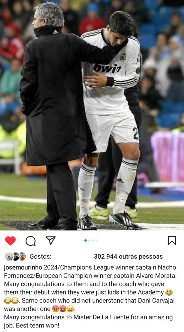 Mourinho's post (©Instagram/josemourinho)