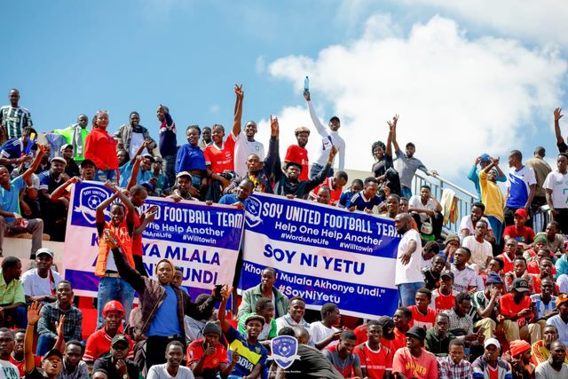 Soy United fans following mini league final against Hillside FC