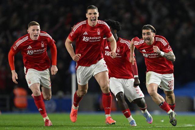 Anderson, Milenkovic, Aina, and Silva of Forest (©Mike Hewitt/Getty Images)