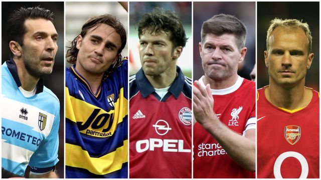 Buffon, Cannavaro, Matthaus, Gerrard, Bergkamp (©Getty images sport)