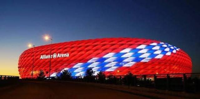 Media facade at Allianz Arena
